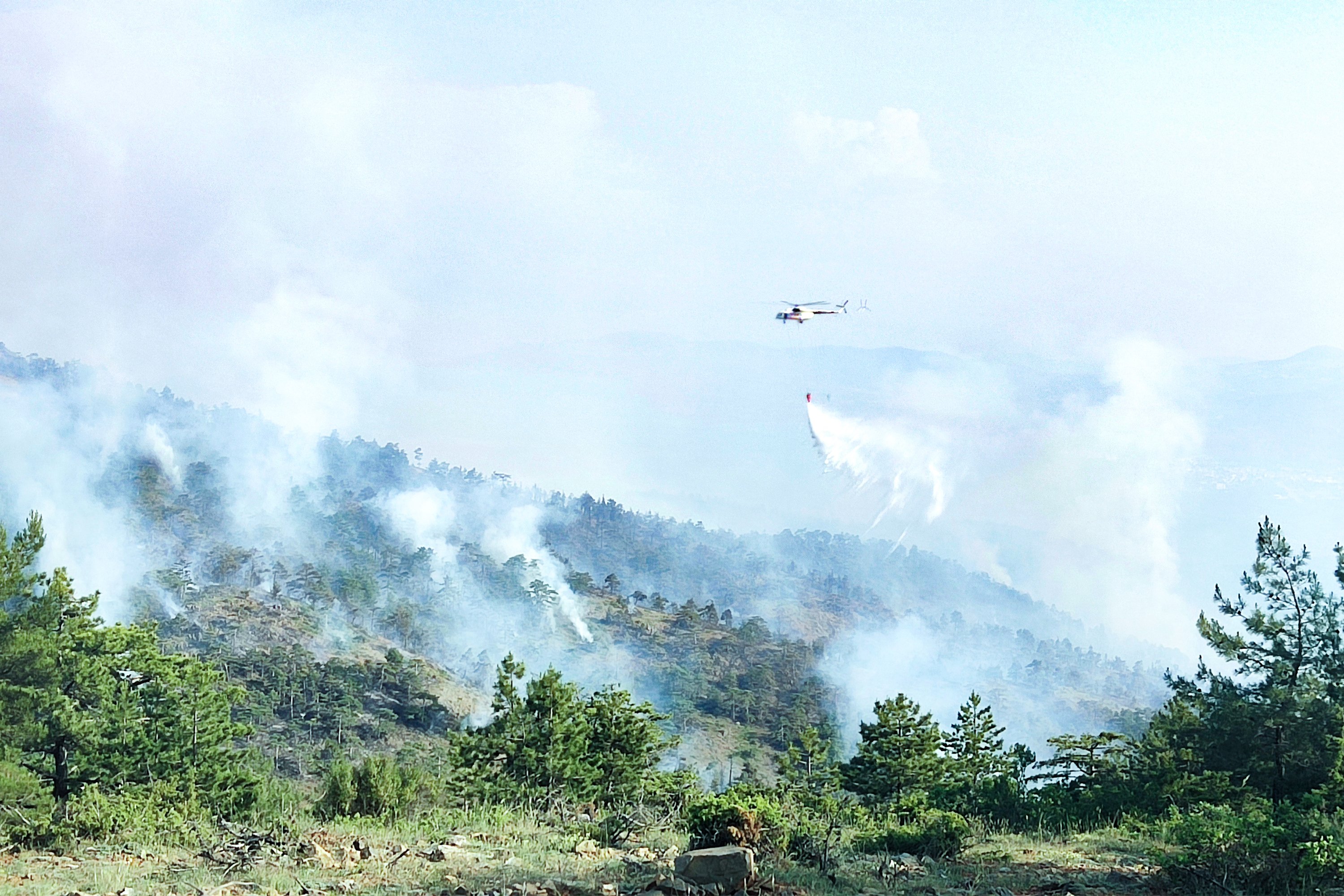 Orhaneli’deki Kızılçam Orman Yangını Kontrol Altına Alındı (10)