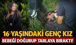 Osmaniye'de 16 yaşındaki genç kız, bebeği doğurup tarlaya bıraktı!